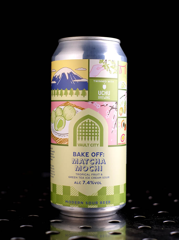 Vault City x Uchu | Bake-Off: Matcha Mochi | Ice Cream Sour Matcha Pêche Passion Ananas Riz Glace Vanille / Bière verte | 7,4%