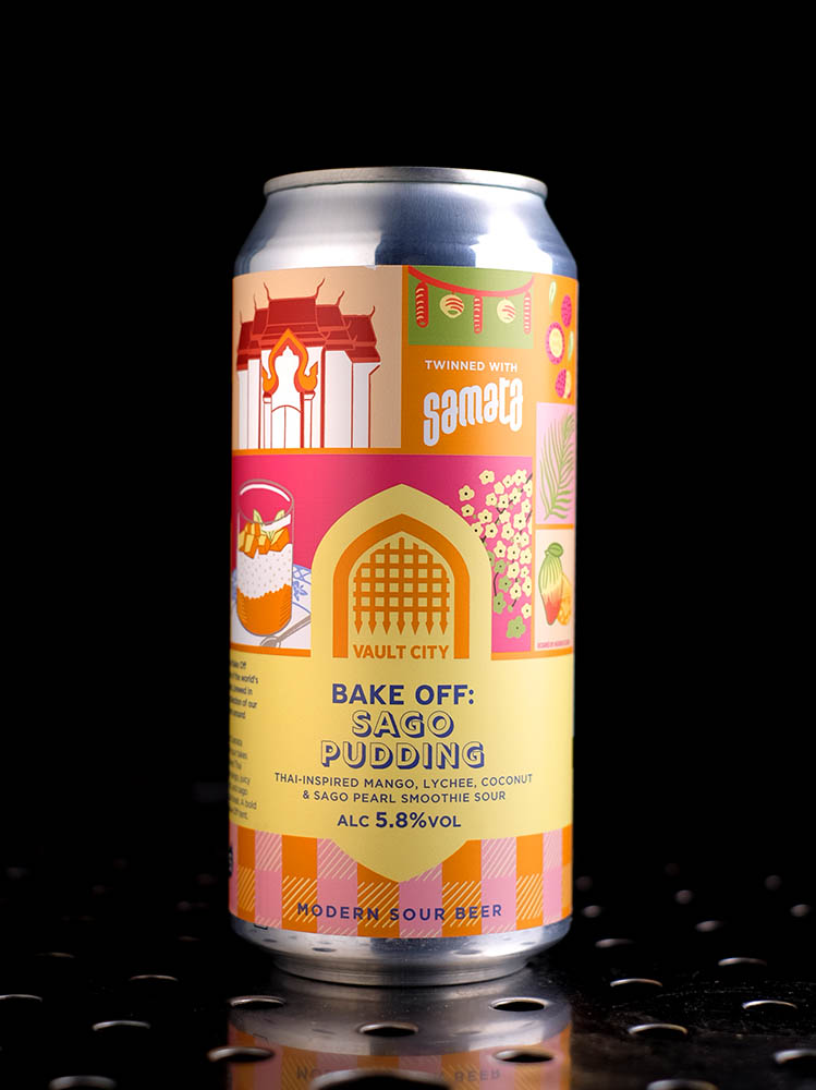 Vault City x Samata | Bake-Off: Sago Pudding | Smoothie Sour Mangue Litchi Coco Sago Pearl / Bière bleue | 5,8%