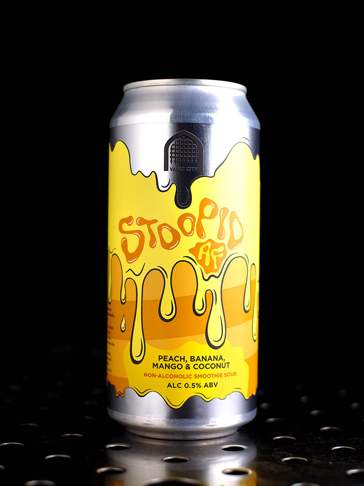 Vault City | Stoopid AF | Smoothie Sour sans alcool Banane Mangue Pêche Vanille Coco | 0,5%