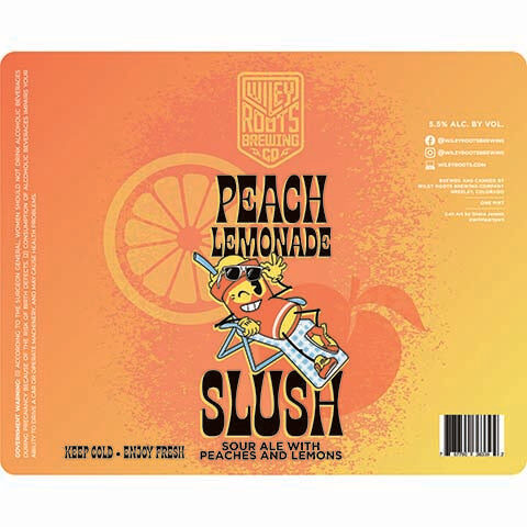 Wiley Roots Peach Lemonade Slushy Sour Ale